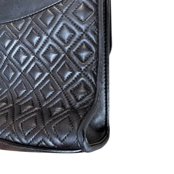 Tory Burch Black Fleming Leather Convertible Crossbody Bag with Gold Chain - Picture 11 of 16